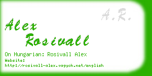 alex rosivall business card